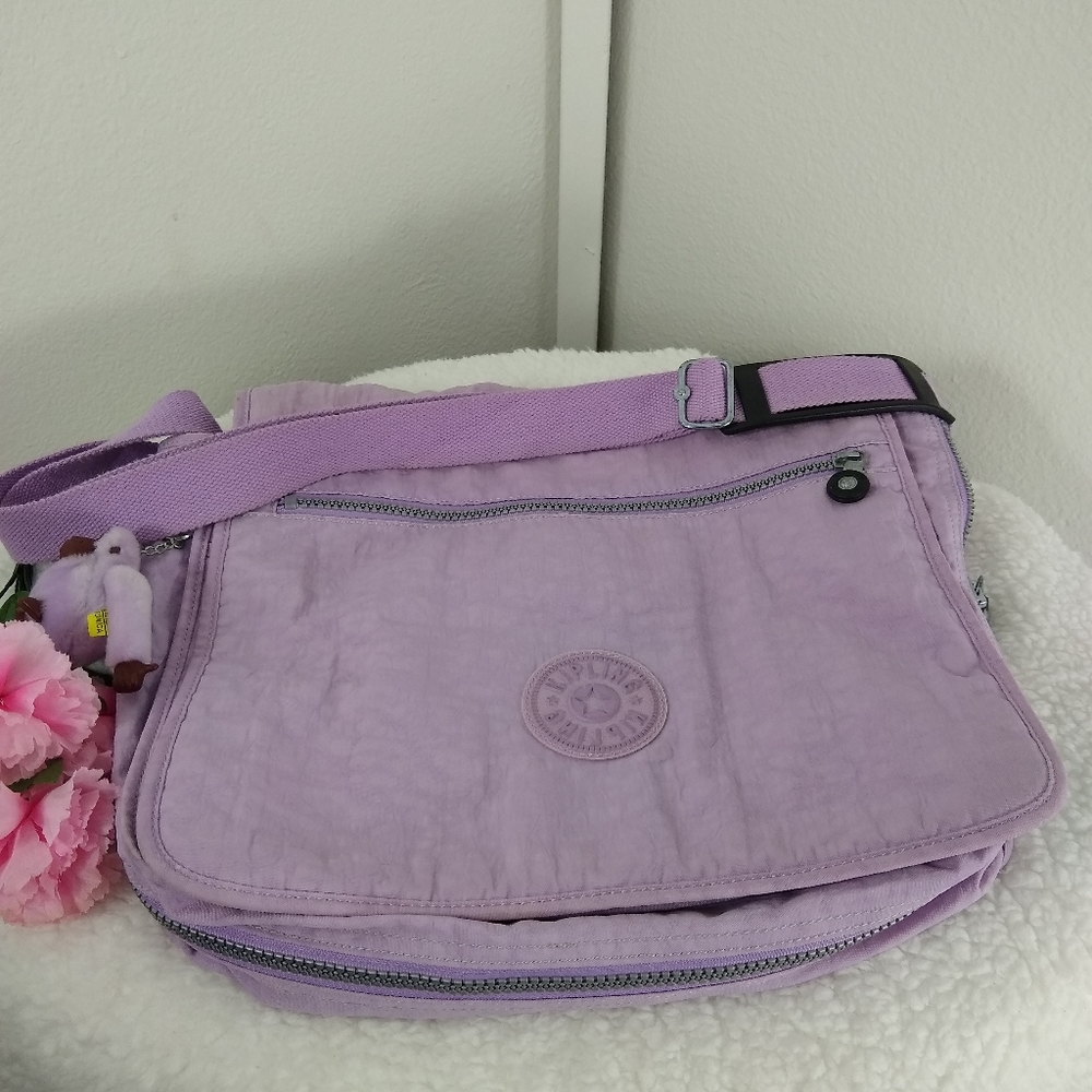 Kipling lilac  Messenger bag expandable laptop